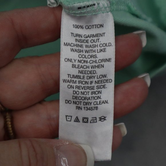 Vineyard Vines Shirt Mens M Green Short Sleeve Round Neck Print Logo Cotton Tee - Picture 6 of 14